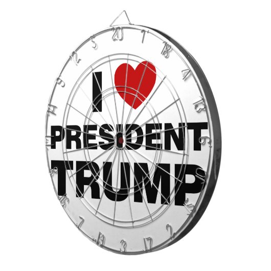 I Love President Trump Heart Dartbord (Voorkant Rechts)