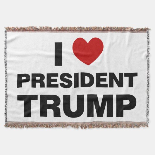 I Love President Trump Heart Deken (Voorkant)