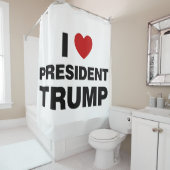 I Love President Trump Heart Douchegordijn (In situ)