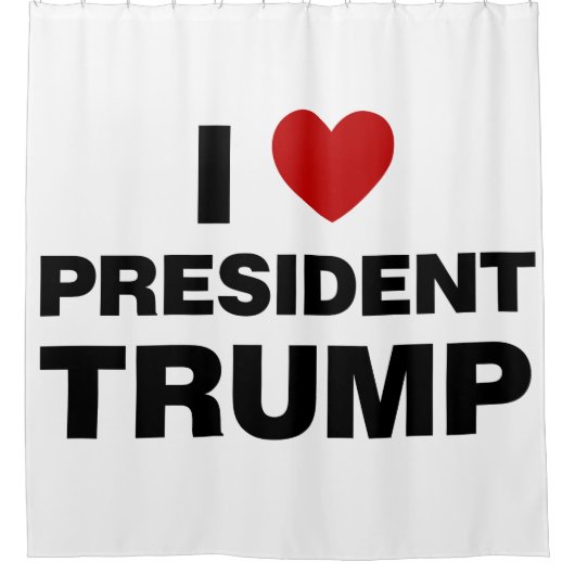 I Love President Trump Heart Douchegordijn (Voorkant)
