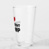 I Love President Trump Heart Glas (Links)