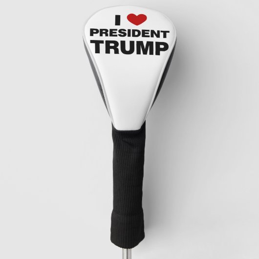 I Love President Trump Heart Golfheadcover (Voorkant)