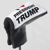 I Love President Trump Heart Golfheadcover (3/4 voorkant)