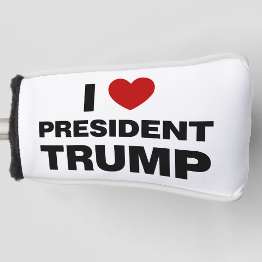 I Love President Trump Heart Golfheadcover (Voorkant)