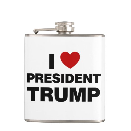 I Love President Trump Heart Heupfles (Voorkant)