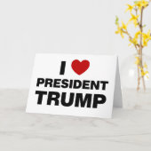 I Love President Trump Heart Kaart (Gele Bloem)