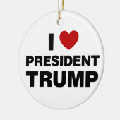 I Love President Trump Heart Keramisch Ornament (Links)