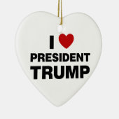 I Love President Trump Heart Keramisch Ornament (Rechts)