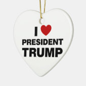 I Love President Trump Heart Keramisch Ornament (Links)