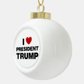 I Love President Trump Heart Keramische Bal Ornament (Rechts)