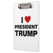 I Love President Trump Heart Klembord (Links)