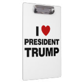 I Love President Trump Heart Klembord (Rechts)