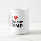 I Love President Trump Heart Koffiemok (Voorkant links)