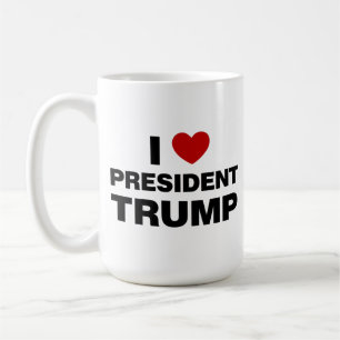 I Love President Trump Heart Koffiemok