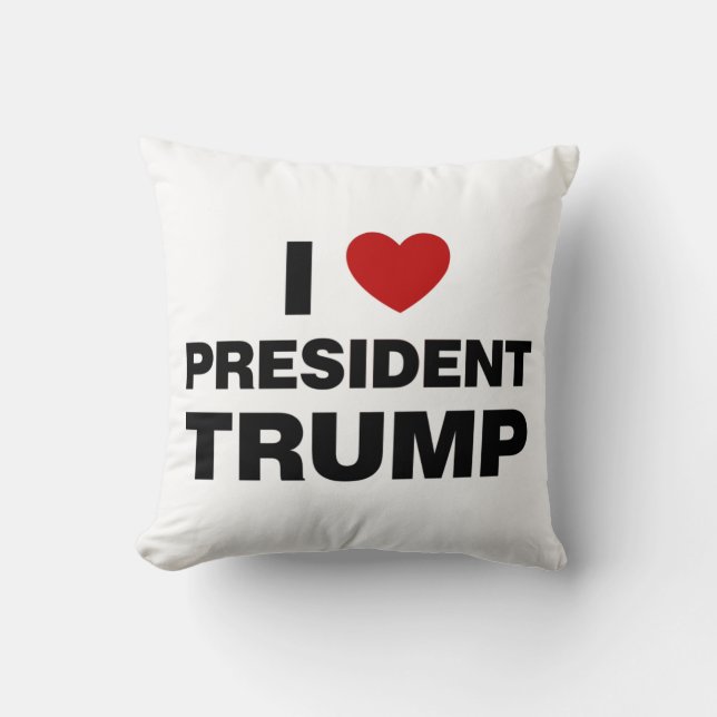 I Love President Trump Heart Kussen (Voorkant)