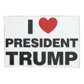 I Love President Trump Heart Kussensloop (Voorkant-Links)