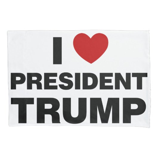 I Love President Trump Heart Kussensloop (Voorkant-Links)