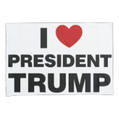 I Love President Trump Heart Kussensloop (Voorkant-Rechts)