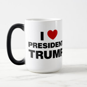 I Love President Trump Heart Magische Mok