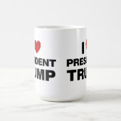 I Love President Trump Heart Magische Mok (Midden)