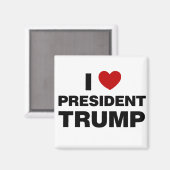 I Love President Trump Heart Magneet (Voorkant / Achterkant)
