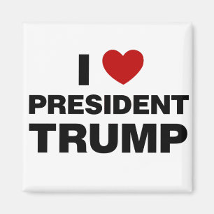 I Love President Trump Heart Magneet