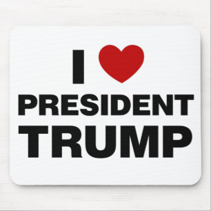 I Love President Trump Heart Muismat