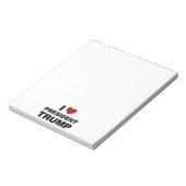 I Love President Trump Heart Notitieblok (Linkerzijde)