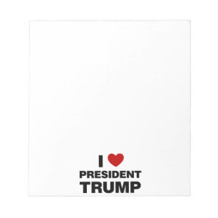 I Love President Trump Heart Notitieblok