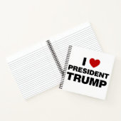I Love President Trump Heart Notitieboek (Binnen)