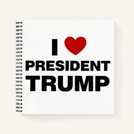 I Love President Trump Heart Notitieboek (Voorkant)