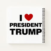 I Love President Trump Heart Notitieboek (Achterkant)