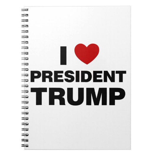 I Love President Trump Heart Notitieboek (Voorkant)