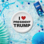 I Love President Trump Heart Papieren Bordje (Feest)