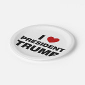 I Love President Trump Heart Papieren Bordje (Gekanteld)