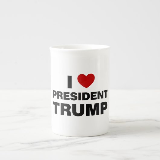 I Love President Trump Heart Porselein Kop (Voorkant)