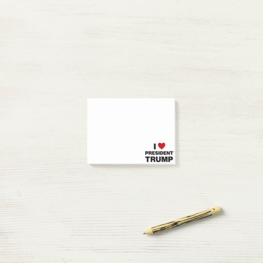 I Love President Trump Heart Post-it® Notes (Op bureau)