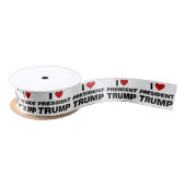 I Love President Trump Heart Satijnen Lint (Spoel)