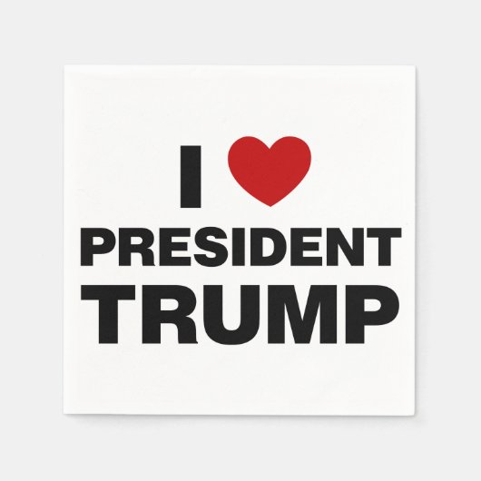 I Love President Trump Heart Servet (Voorkant)