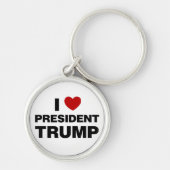 I Love President Trump Heart Sleutelhanger (Voorkant)