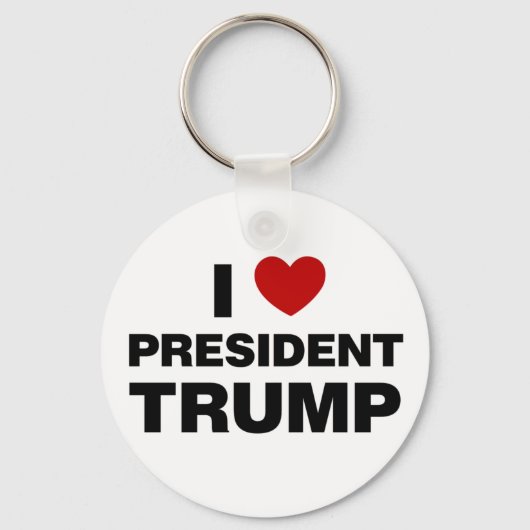 I Love President Trump Heart Sleutelhanger (Voorkant)