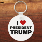 I Love President Trump Heart Sleutelhanger (Achterkant)