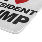 I Love President Trump Heart Snijplank (Hoek)