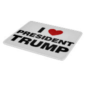 I Love President Trump Heart Snijplank (Hoek)