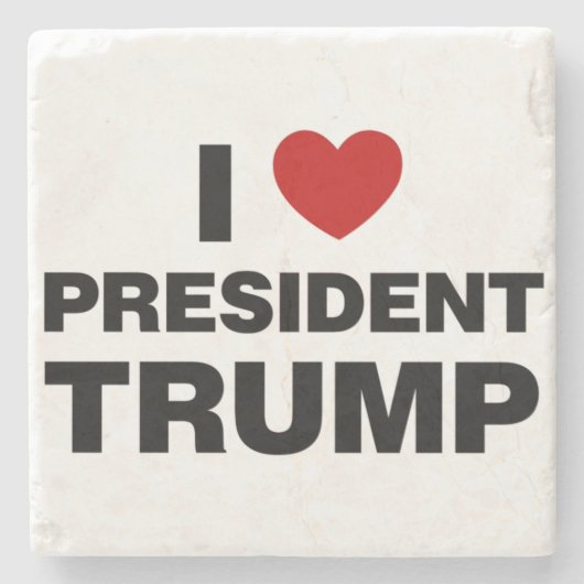 I Love President Trump Heart Stenen Onderzetter (Voorkant)