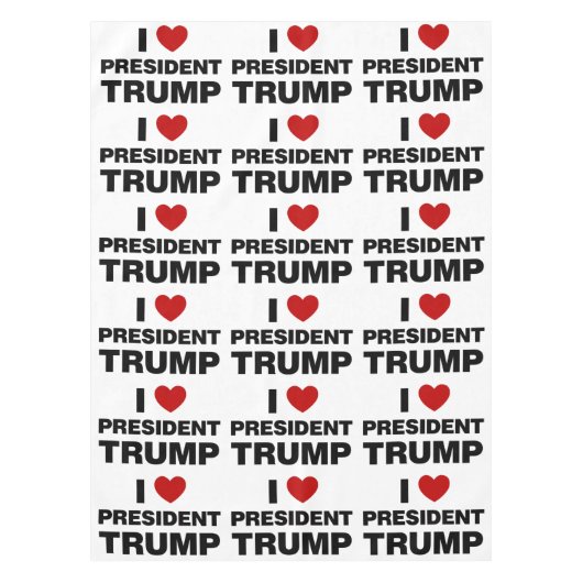 I Love President Trump Heart Tafelkleed (Voorkant)