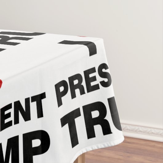 I Love President Trump Heart Tafelkleed (Voorbeeld)