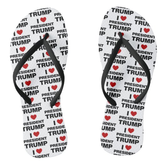 I Love President Trump Heart Teenslippers (Voetbed)