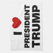 I Love President Trump Heart Theedoek (Verticaal)