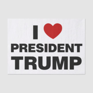 I Love President Trump Heart Tissuepapier